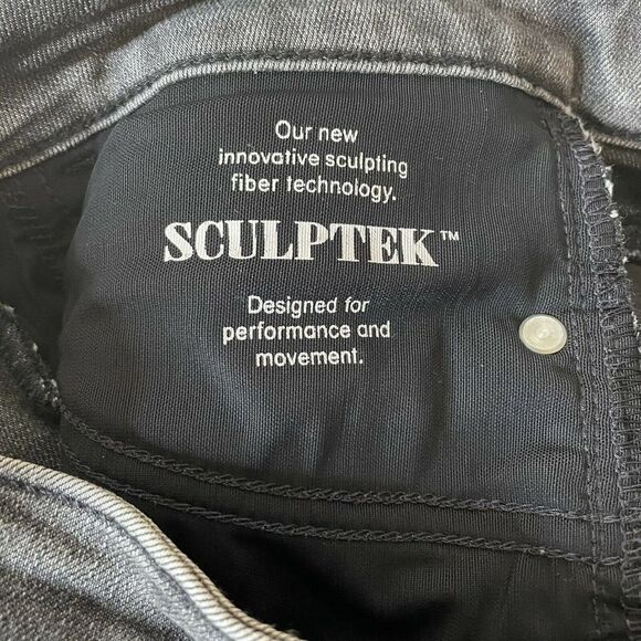 ATHLETA Sculptek Women's Gray Fade Washed Skinny Jeans 0 Stretch - Picture 7 of 7